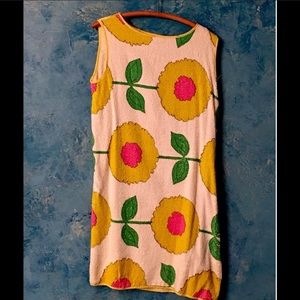 Vintage sunflower terry cloth coverup